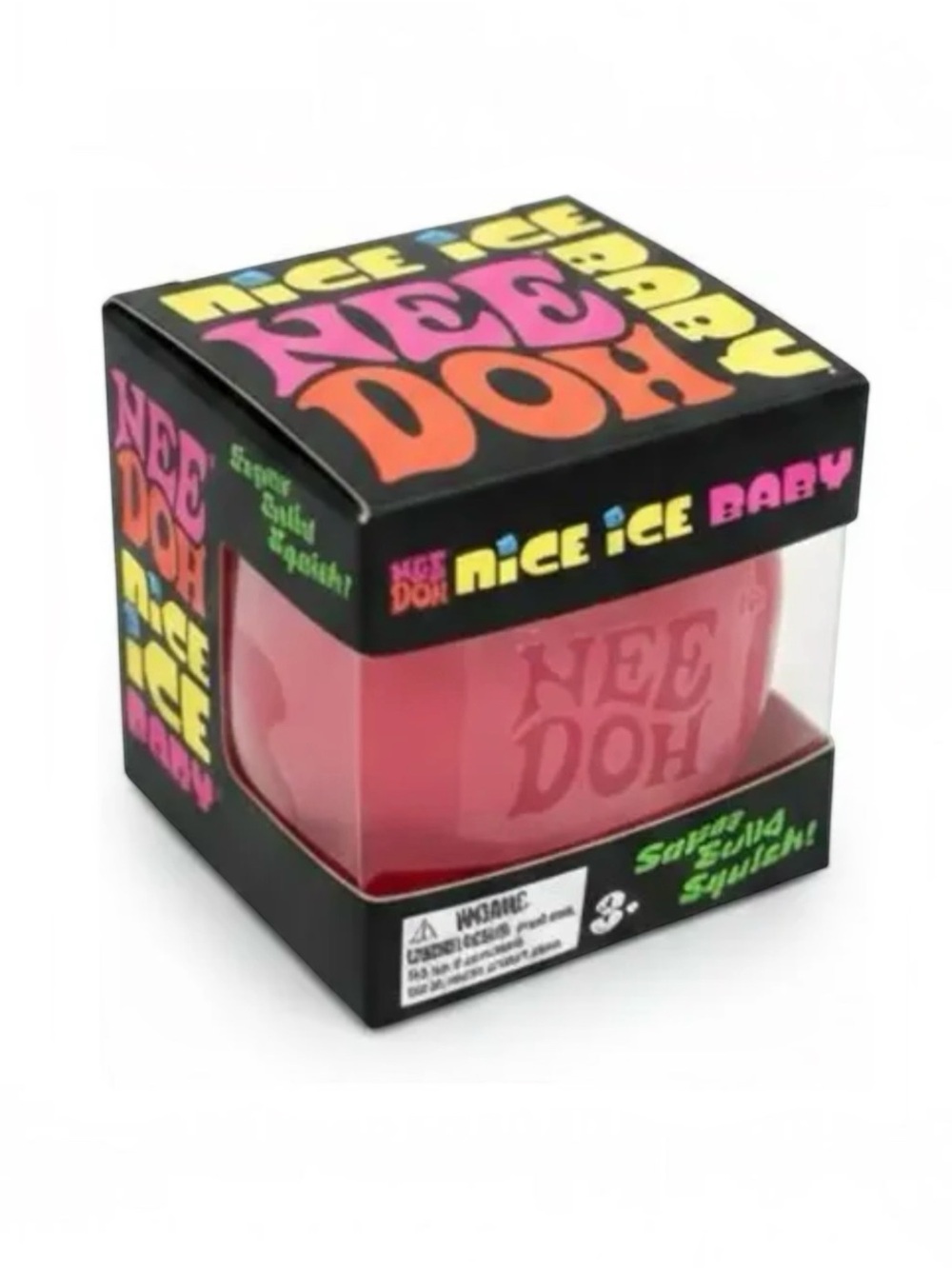 NWT Schylling NeeDoh Nice Ice Baby Mini Cube Sensory Toy Pink Fidget